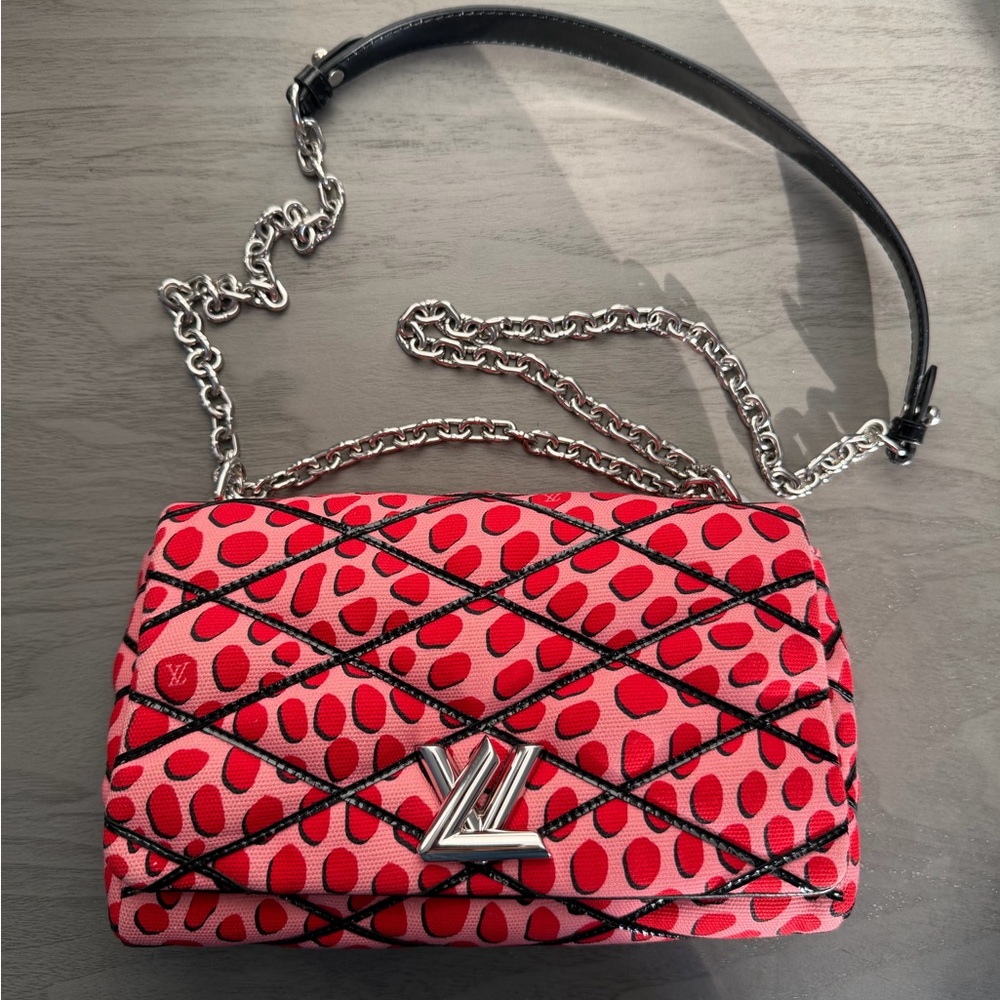 Louis Vuitton Twist Polka Dot Canvas Chain Bag Like New - Authentic LV Twist - Picture 2 of 10
